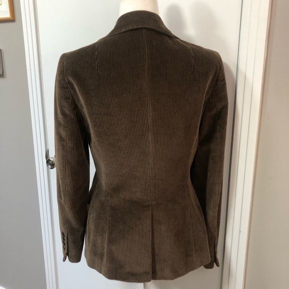 Barbour brown wide wale corduroy City Blazer size 8 EUC - Picture 2 of 12